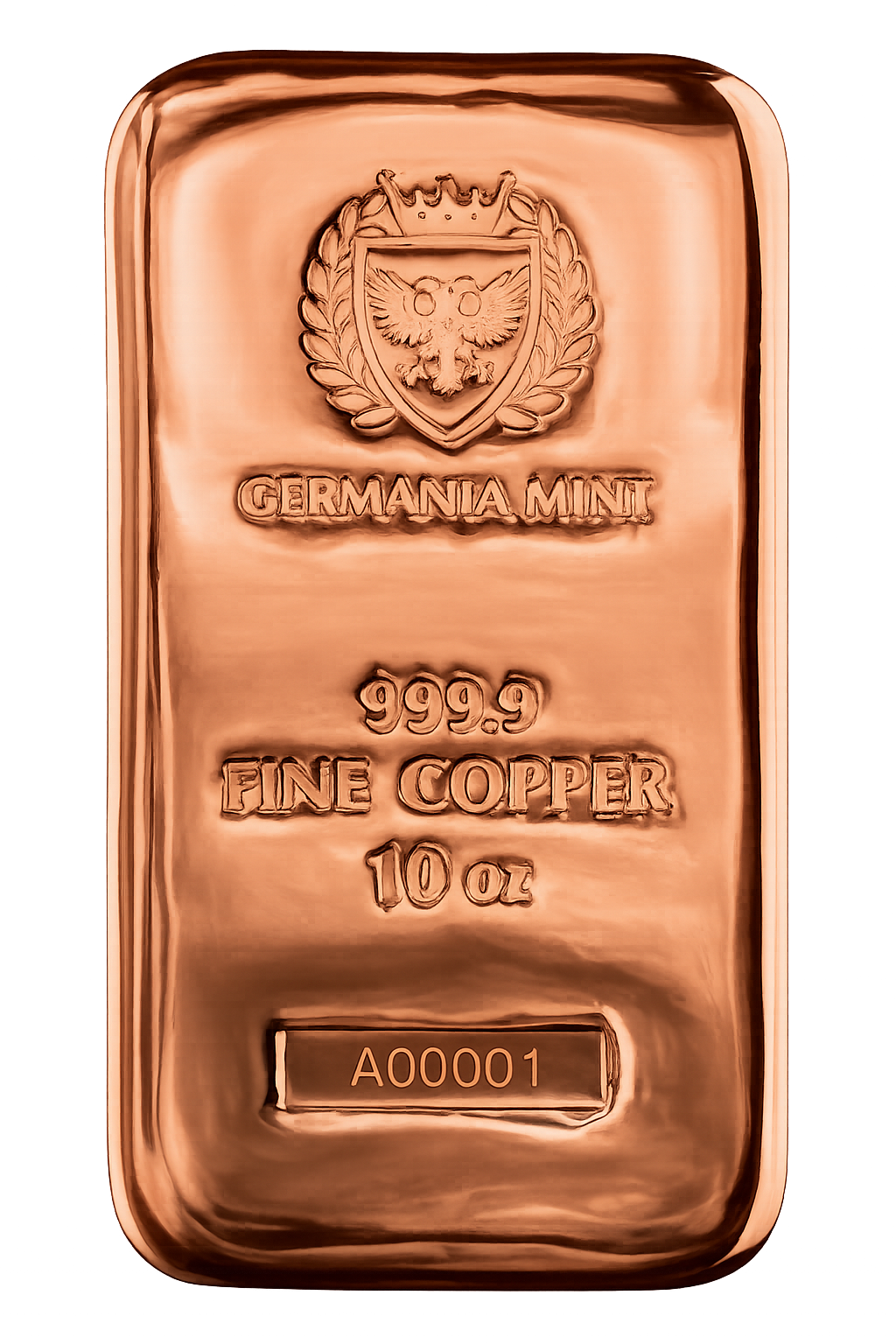 GERMANIA MINT KOPAR CAST BAR STÖNG | 10 oz
