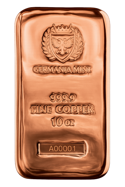 GERMANIA MINT KOPAR CAST BAR STÖNG | 10 oz