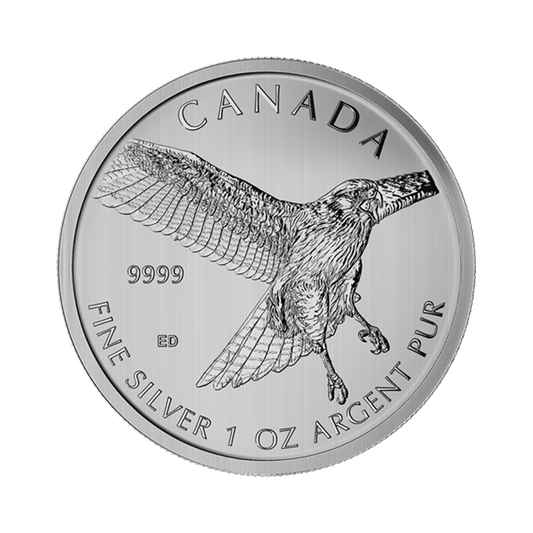 ROYAL CANADIAN MINT RED TAILED HAWK 1 OZ | Sígild mynt