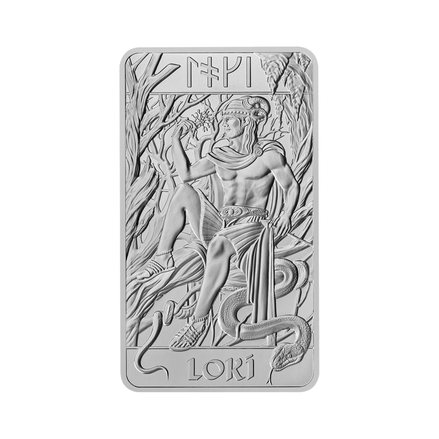 THE ROYAL MINT - NORSE GODS: Loki silfurstöng | 10 OZ