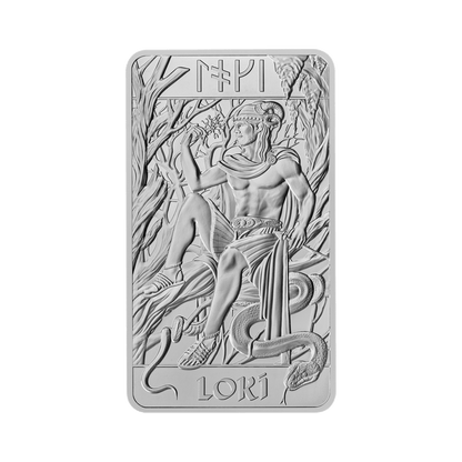 THE ROYAL MINT - NORSE GODS: Loki silfurstöng | 10 OZ