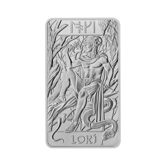 THE ROYAL MINT - NORSE GODS: Loki silfurstöng | 10 OZ