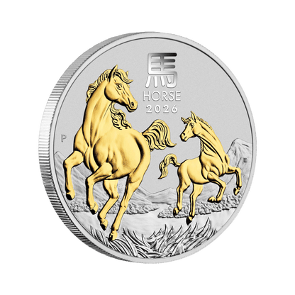 THE PERTH MINT - YEAR OF THE HORSE 2026, GYLLT | 1 OZ
