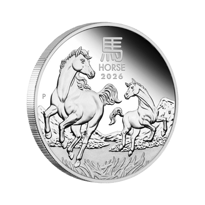 THE PERTH MINT - YEAR OF THE HORSE 2026, PROOF | 1/2 OZ Í KASSA