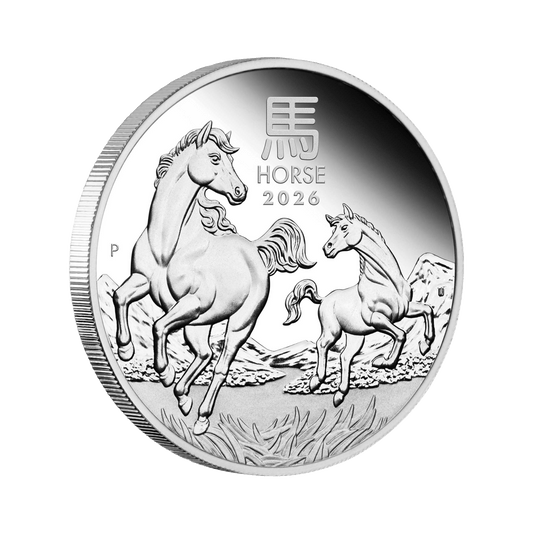 THE PERTH MINT - YEAR OF THE HORSE 2026, PROOF | 1/2 OZ Í KASSA