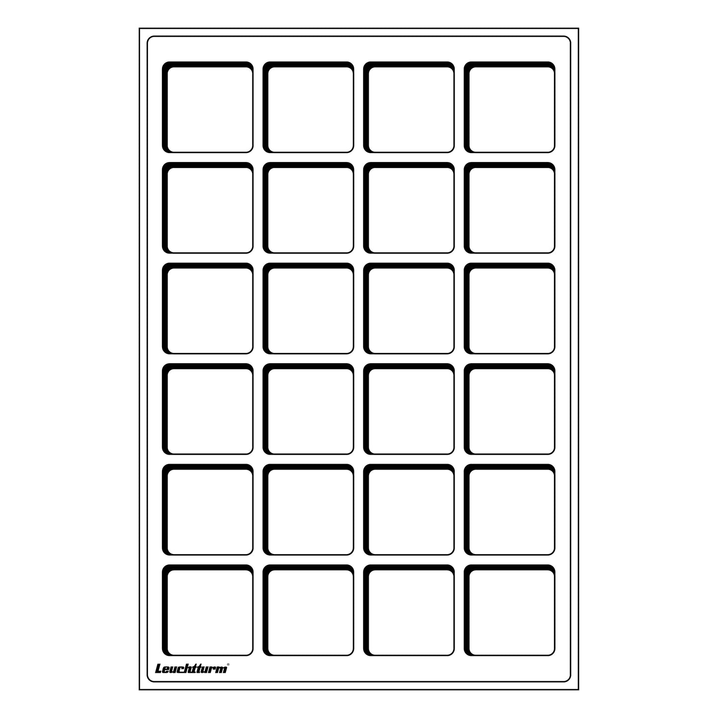 Tab myntbakki L – fyrir 24 myntir (allt að 47 mm)