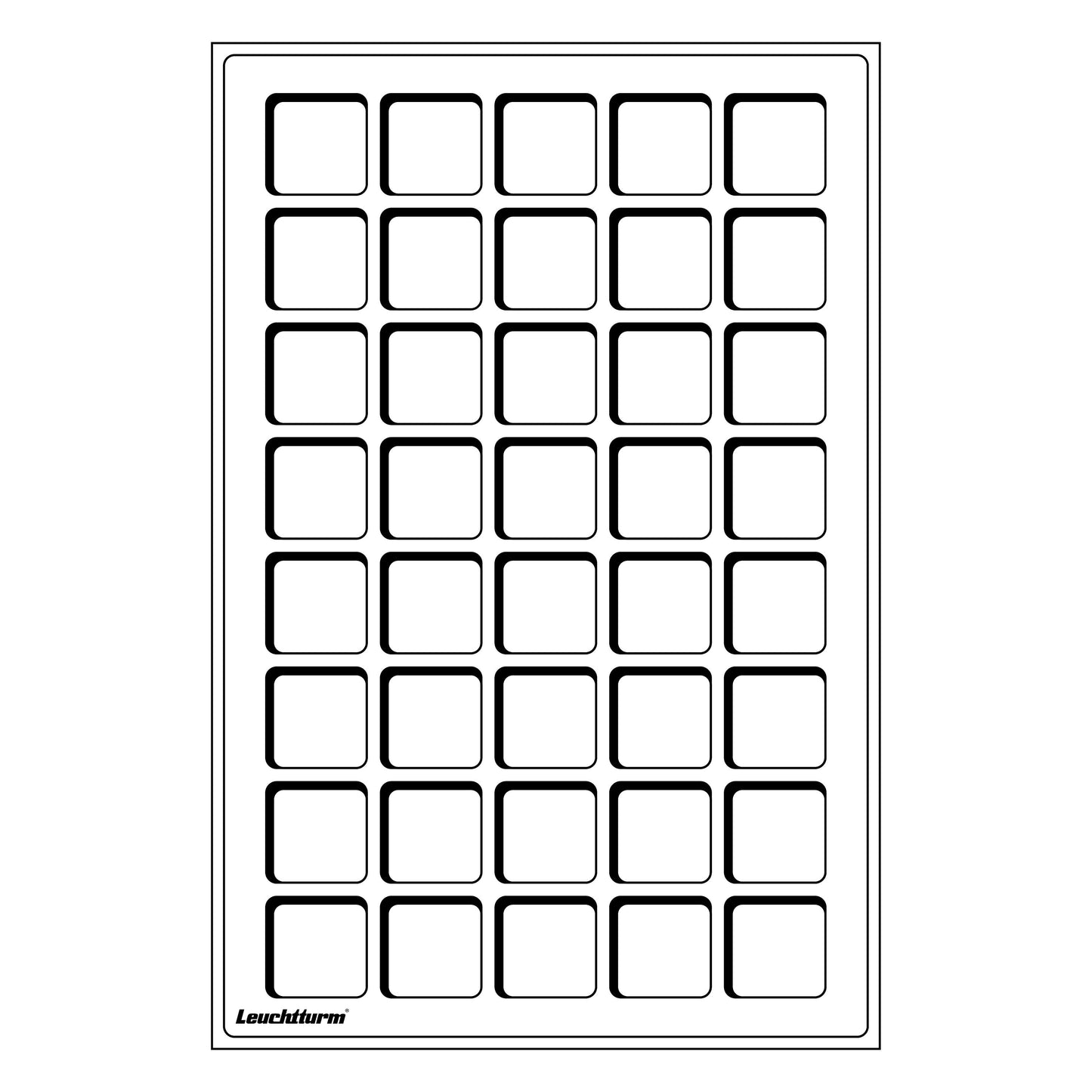 Tab myntbakki L – fyrir 40 mynt (allt að 33 mm)