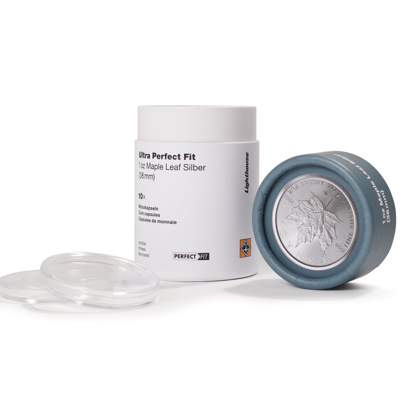 Ultra Perfect Fit – 1 oz Maple Leaf silfur (38,00 mm)