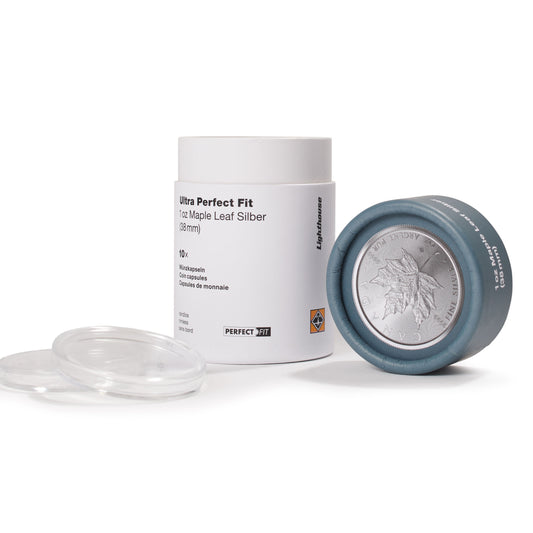 Ultra Perfect Fit – 1 oz Maple Leaf silfur (38,00 mm)